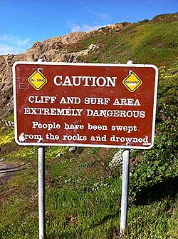 Swept Away sign at Sutro Baths