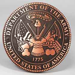 United States Army Plaque in Copper Finish